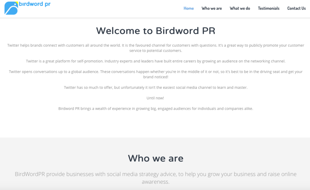 Birdword-PR-web-content